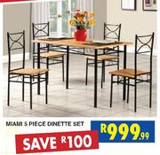 Miami 5 Piece Dinette Set