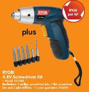 Ryobi 4.8V Screwdriver Kit(CS1480)-Each