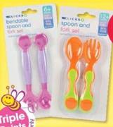 Clicks Easy Grip Spoon & Fork Set