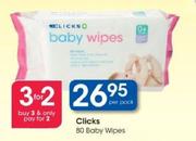 Clicks 80 Baby Wipes-Per Pack