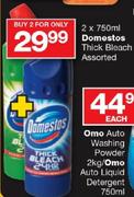 2x750ml Domestos Thick Bleach Assorted-Each