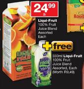 Liqui-Fruit 100% Fruit Juice Blend Assorted Each+Free 330ml Liqui-Fruit Juice-Each
