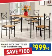 Miami 5 Piece Dinette Set