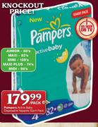 Pampers Active Baby Disposable Nappies Giant Pack-Per Pack