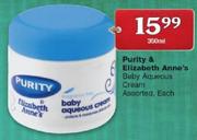 Purity & Elizabeth Anne's Baby Aqueous Cream-350Ml