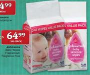 Johnson's Baby Wipes Fragranced/Fragrance Free 240-Per Pack