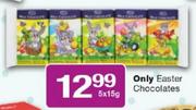 Only Easter Chocolates-5 x 15g
