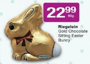 Riegelein Gold Chocolate Sitting Easter Bunny-60g