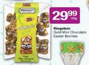 Riegelein Gold Mini Chocolate Easter Bunnies-100g