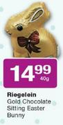 Riegelein Gold Chocolate Sitting Easter Bunny-40g