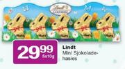 Lindt Mini Sjokoladehasies-5 x 10g