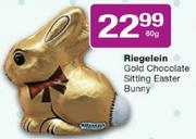 Riegelein Gold Chocolate Sitting Easter Bunny-60g