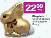 Riegelein Gold Chocolate Sitting Easter Bunny-60g