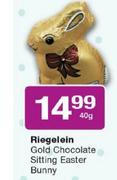 Riegelein Gold Chocolate Sitting Easter Bunny-40g
