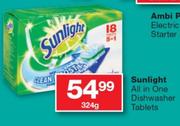 Sunlight All in One Dishwasher Tablets-324g
