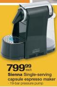 Sienna Single-Serving Capsule Espresso maker