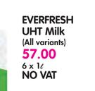Everfresh UHT Milk-6x1Ltr