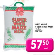 First Value Super Maize Meal-12.5kg Each