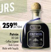 Patron Coffee Liqueur/Dark Cocoa Made With Tequilla-750ml