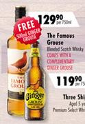 The Famous Grouse Blended Scotch whisky-750ml With Complimentary 500ml Ginger Grouse