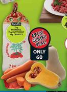 Foodco Potatoes-7Kg, Butternut-7Kg & Carrots-5Kg