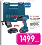 Bosch 18V Drill Driver GSR-1800