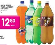 Fanta, Sprite, Twist Or Stoney Soft Drinks(All Flavours)-2L Each