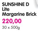 Sunshine D Lite Margarine Brick-30 x 500gm