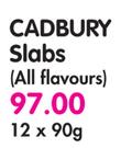 Cadbury Slabs(All Flavours)-12 x 90gm
