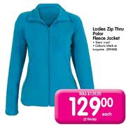 Ladies Zip Thru Polar Fleece Jacket-XXl