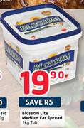 Blossom Lite Medium Fat Spread-1Kg Tub