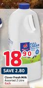 Clover Fresh Milk Assorted-2L Each