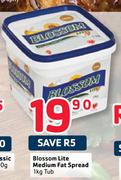Blossom Lite Medium Fat Spread-1kg Tub