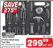 AmPro 21 Pce Multi-Use Tool Set FED.T30016-Per Set