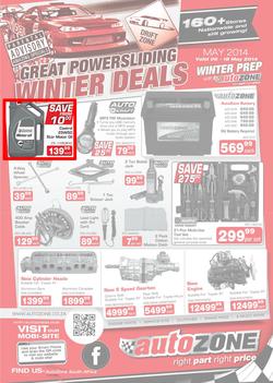 Autozone : Winter Deals (6 May - 18 May 2014), page 1