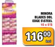 Mindra Blades DBL Edge S/Steel-10x5's