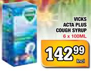Vicks Acta Plus Cough Syrup-6x100Ml