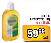 Dettol Antiseptic Liq-6x125Ml