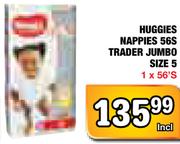 Huggies Nappies 56s Trader Jumbo Size5-1x56's