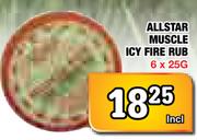 Allstar Muscle Icy Fire Rub-6x25G