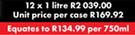 Johnnie Walker Red Label Scotch Whisky-12x1L