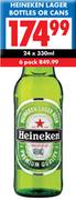 Heineken Lager Bottles Or Cans-24x330Ml