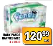 Baby Panda Nappies Med-4 x 25's