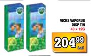 Vicks Vaporub Disp Tin - 40 x 12g