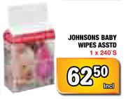 Johnsons Baby Wipes Asstd-1 x 240's 