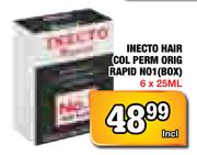 Inecto Hair Col Perm Orig Rapid No1 (Box) - 6 x 25ml