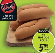 Foodco Hot Dog Rolls-6's