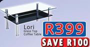 Lori Glass Top Coffee Table