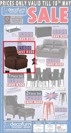 Decofurn Cape Town : Sale (Valid until 18 May 2014), page 1