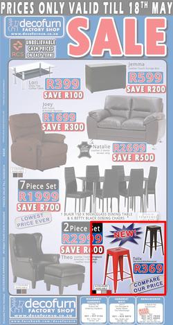 Decofurn Cape Town : Sale (Valid until 18 May 2014), page 1